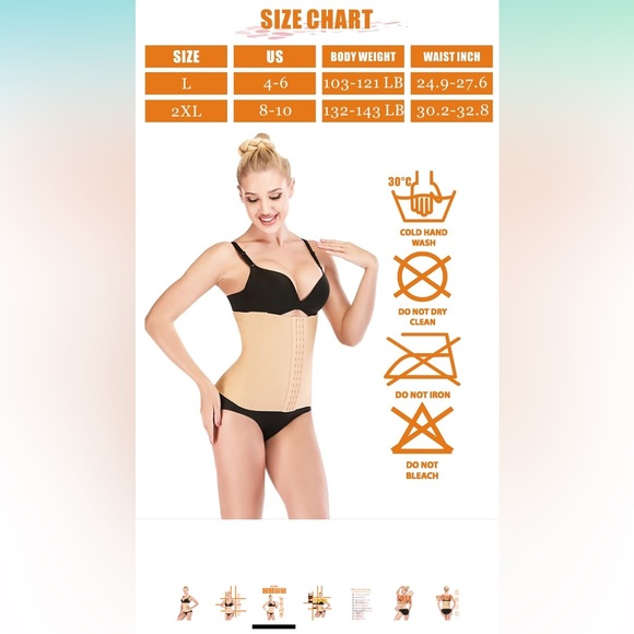 NWT women’s Shapeware waist Cincher Sz Large - Picture 4 of 6